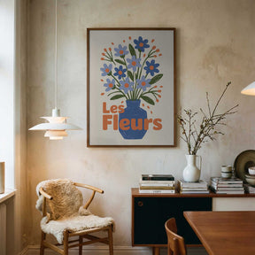 Charming Blue Blooms Poster
