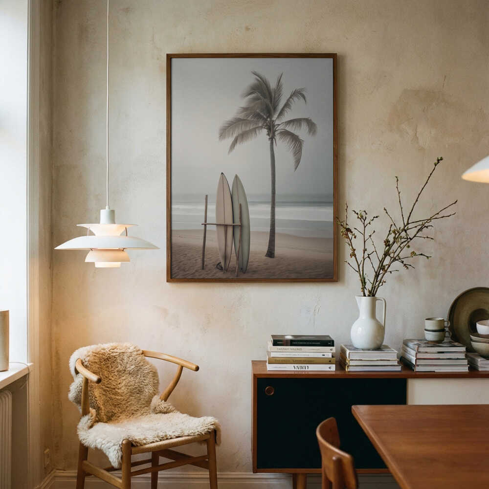 Beach Surfboards Poster
