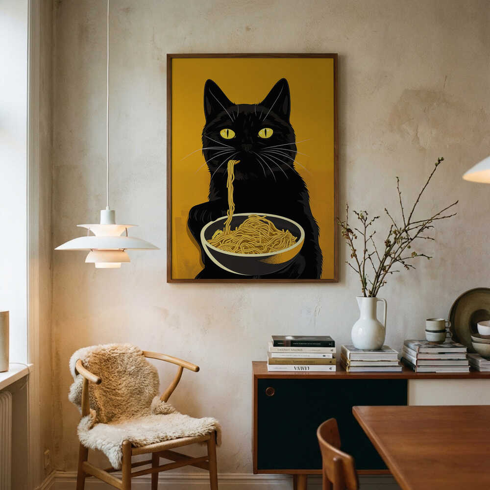Noodle Cat No 2 Poster