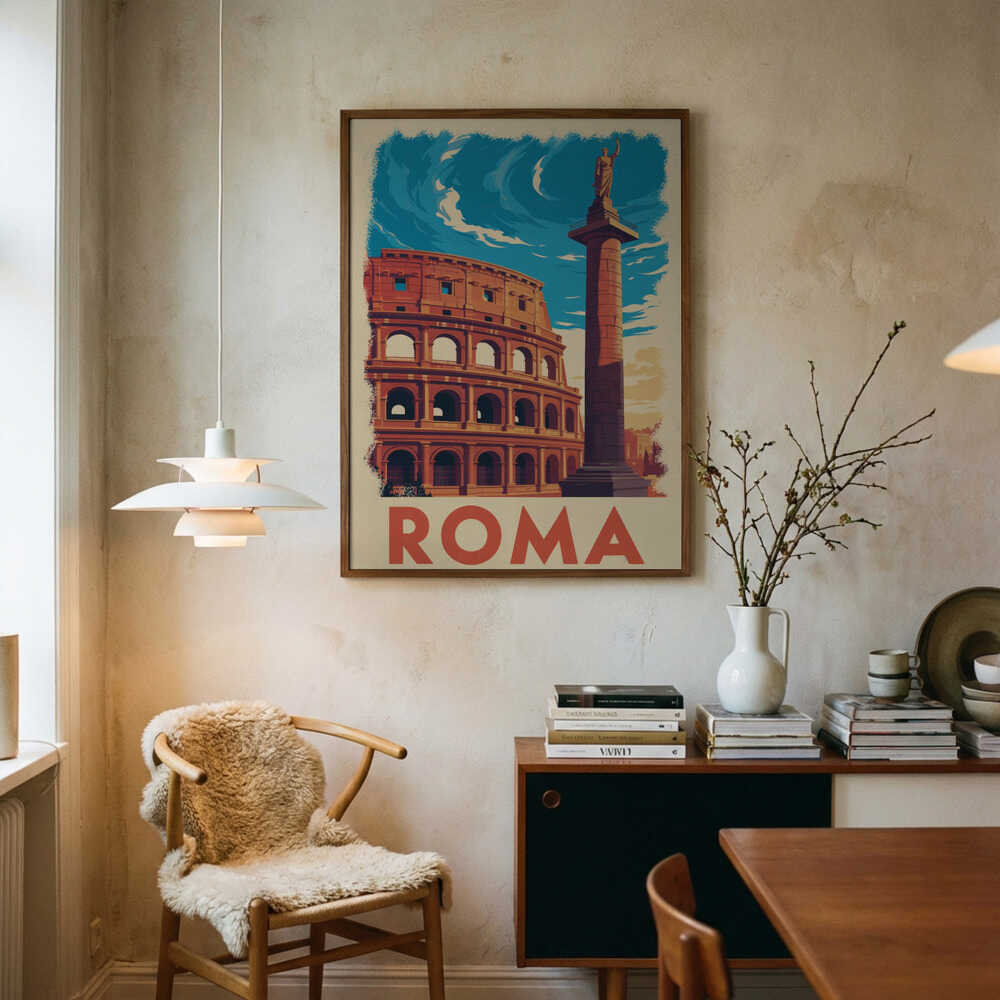 Roma Vintage Travel Poster Poster