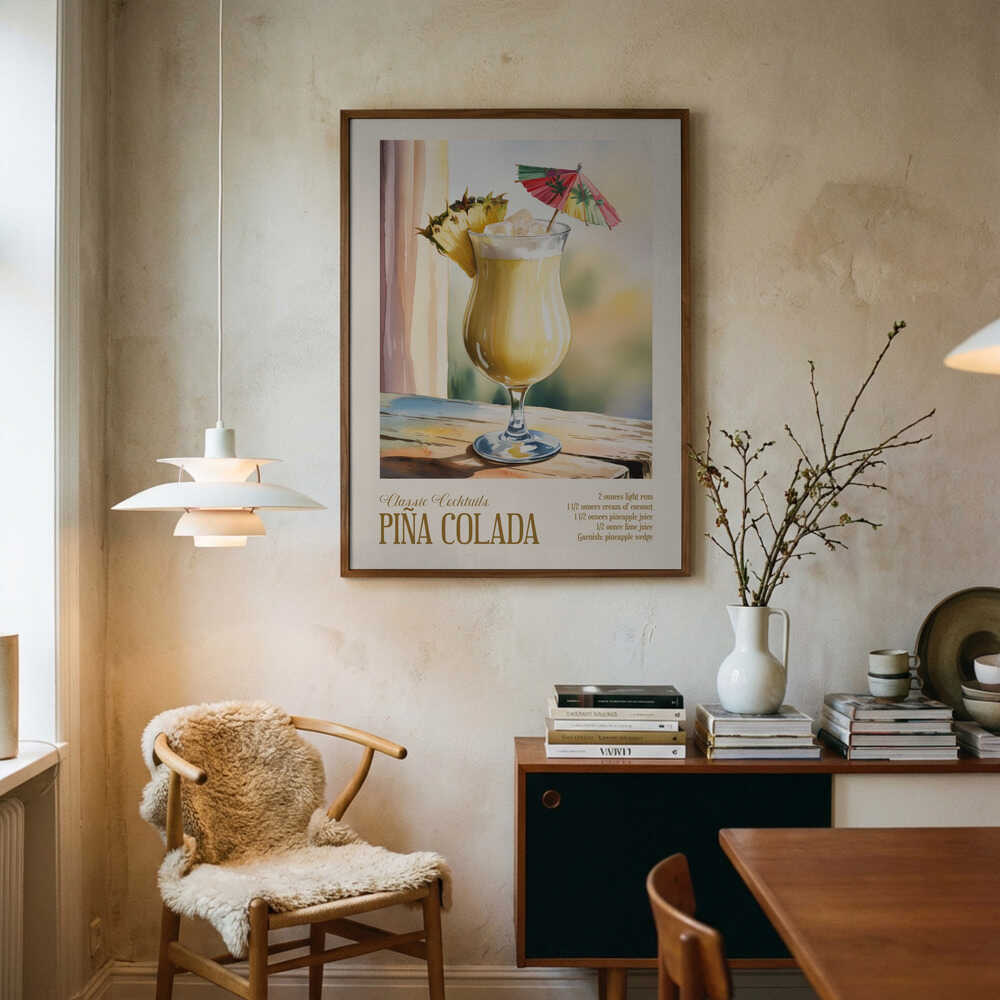 Classic Cocktails - Pina Colada Poster