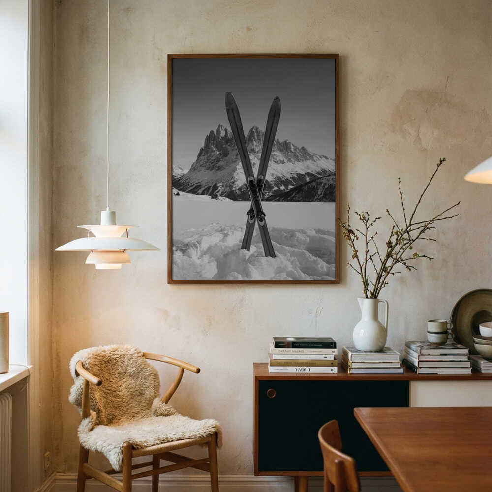 Crossed Skis Poster