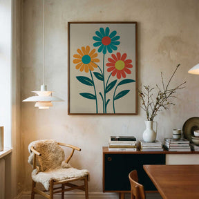 Boho Flowers Series No 9 Poster