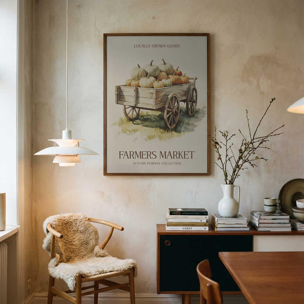 Farmers Market Pumpkin Poster