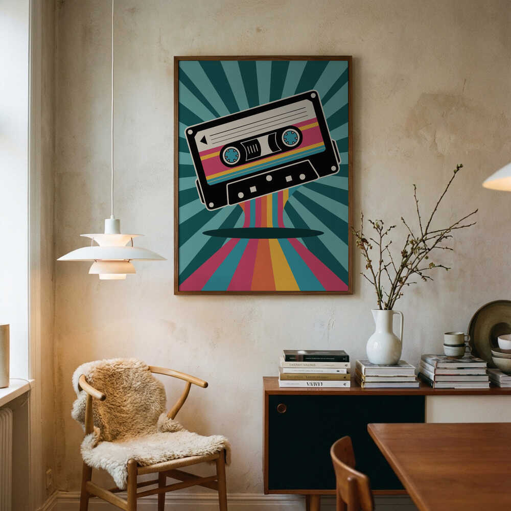 Colorful Cassette Poster