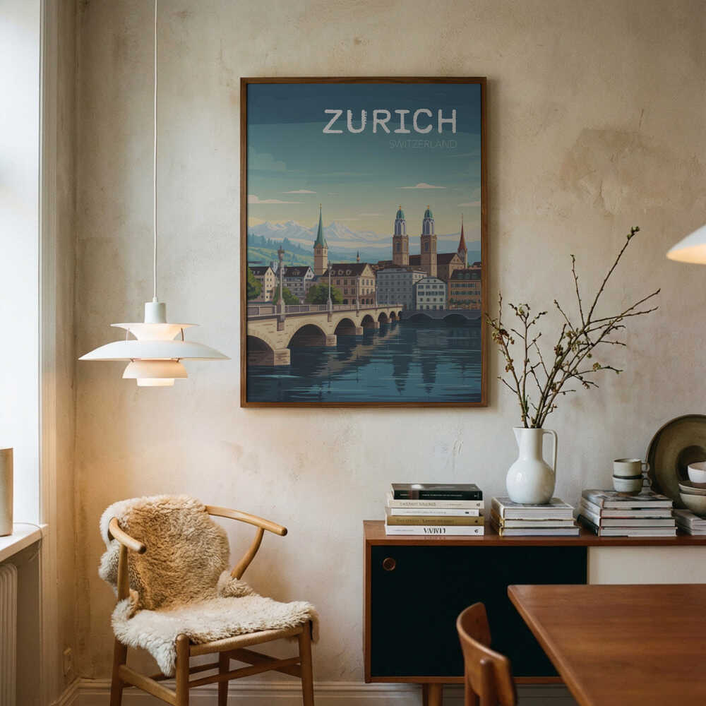 Zurich Travel Poster Poster