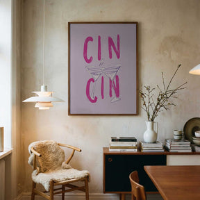 Cin Cin Pink Poster