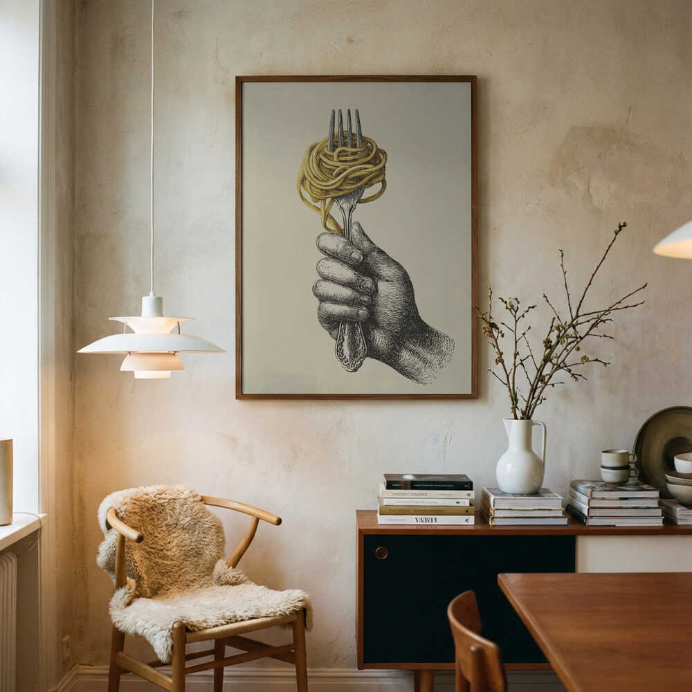 Spaghetti On a Fork Poster