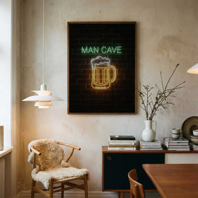 Man Cave Neon Sign No 2 Poster