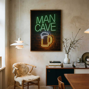 Man Cave Neon Sign No 1 Poster