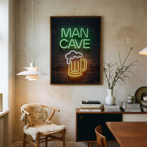 Man Cave Neon Sign No 3 Poster