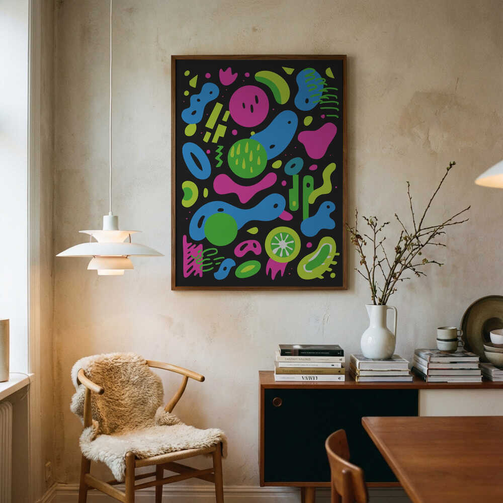 Neon Chaos Poster