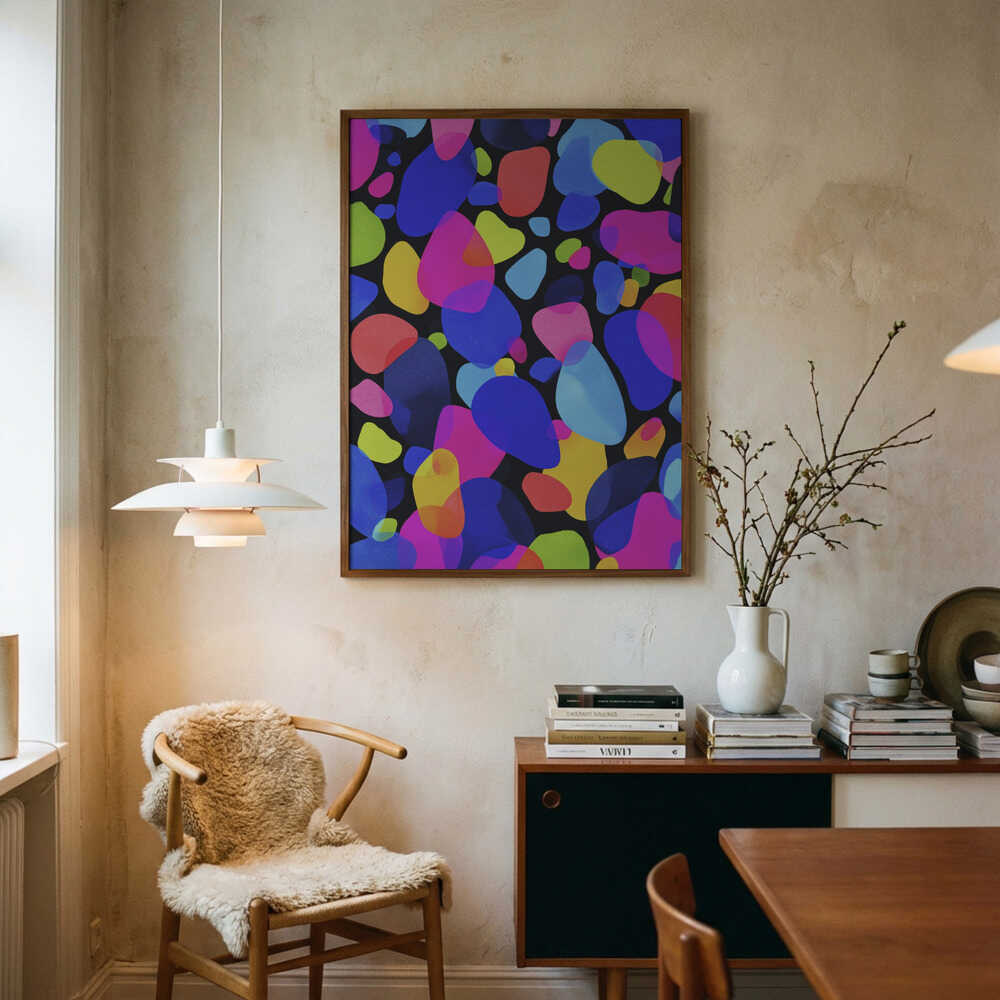 Neon Mosaic Poster