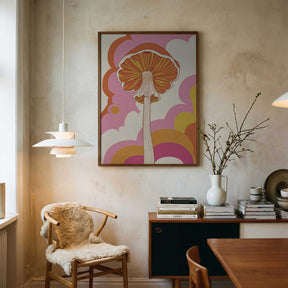 Retro Mushroom Poster
