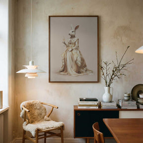 Rabbit In a Haute Couture Dress Poster