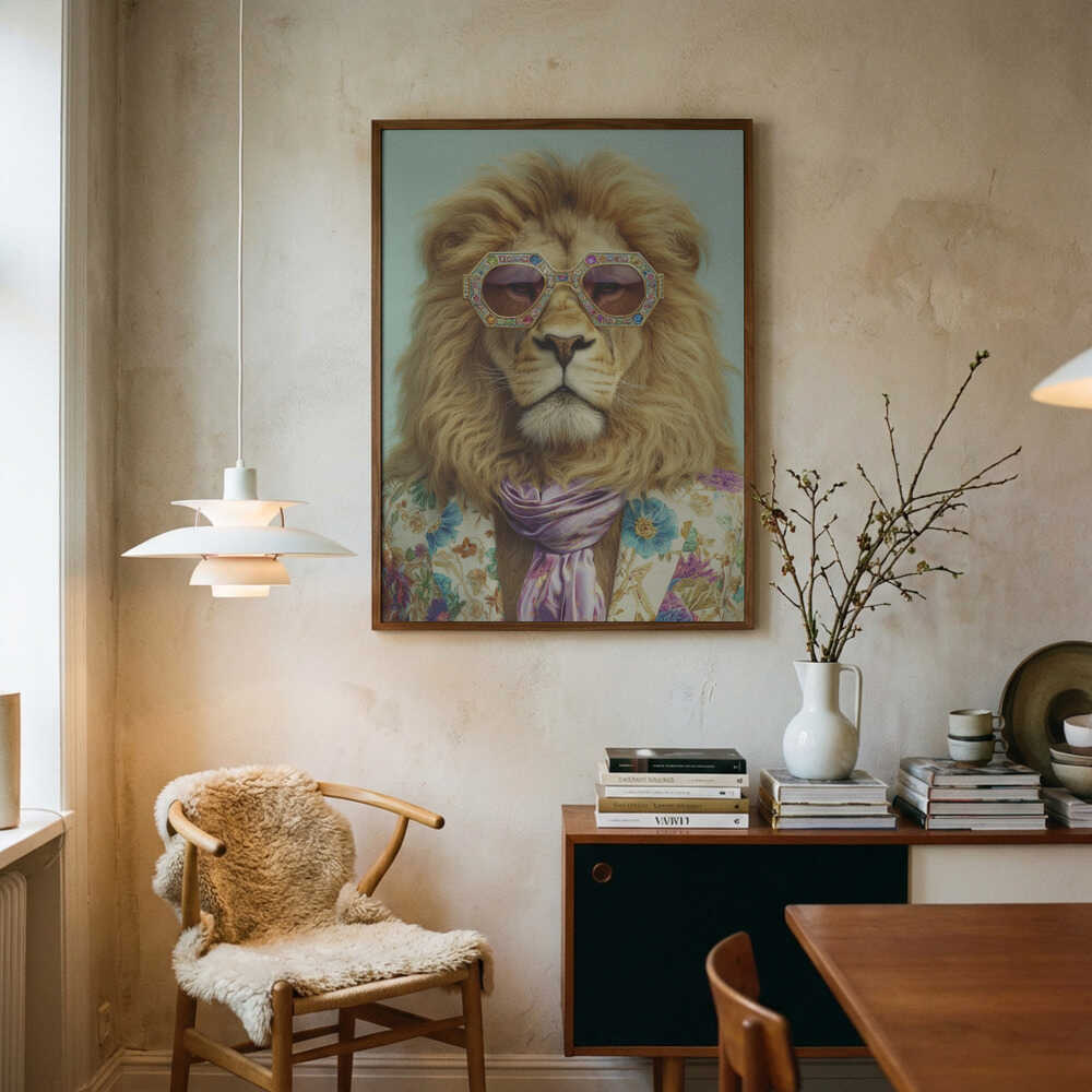 Groovy Lion Poster