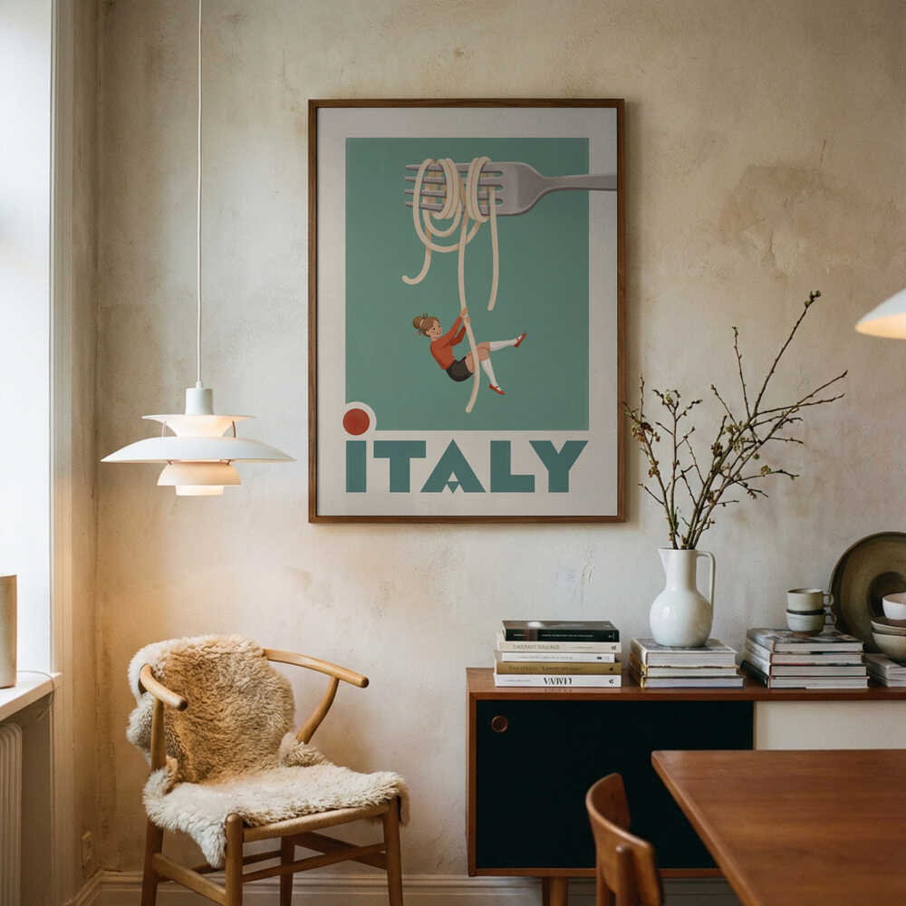 Italy Pasta Swing Poster