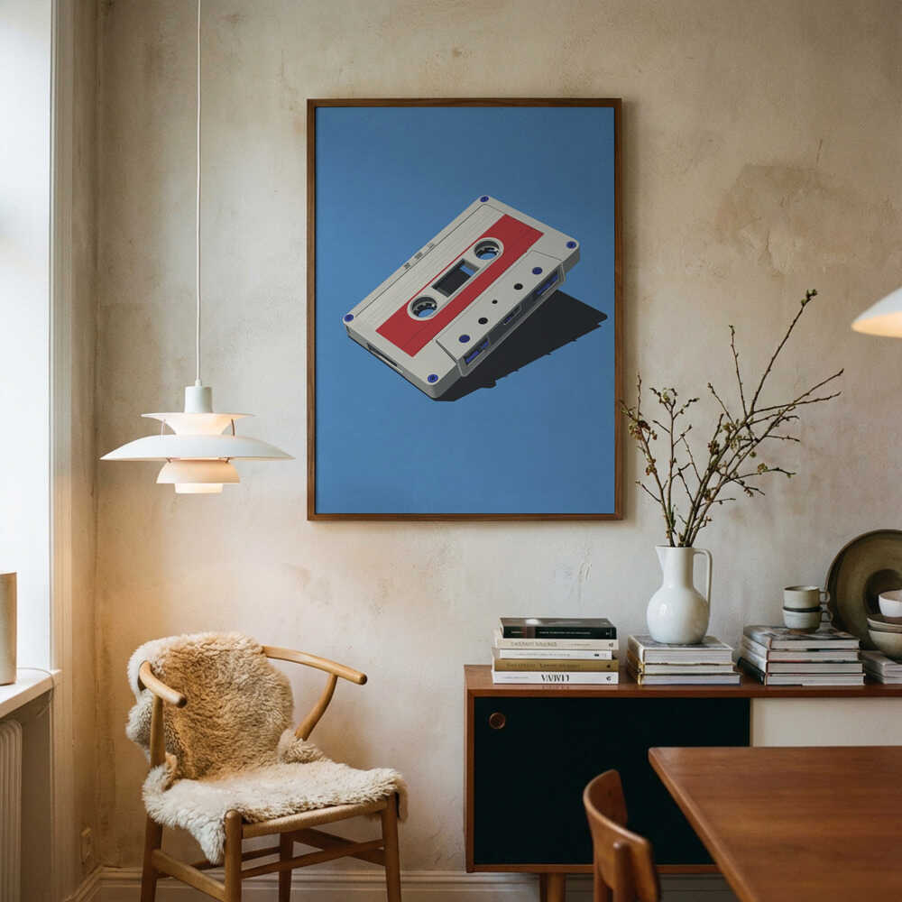 Audio Cassette Tape Poster