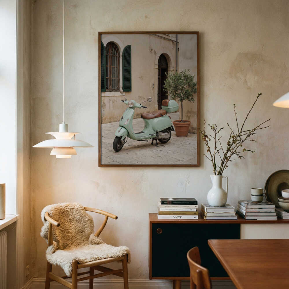 Vespa In Italy Poster