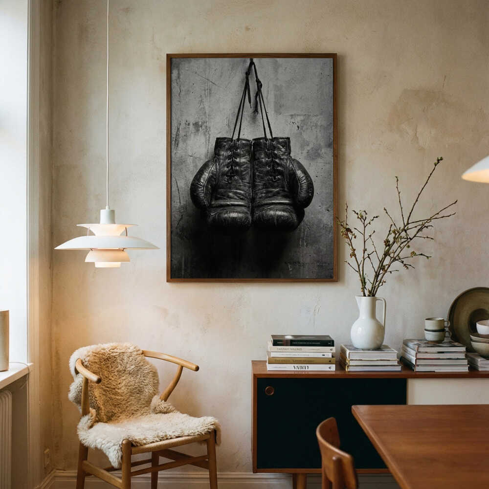 Retro Boxing Gloves Poster