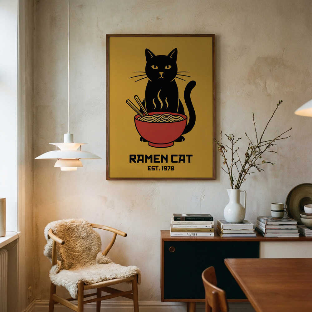 Ramen Cat No 5 Poster