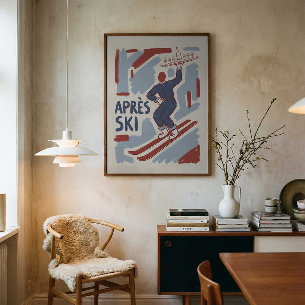 Apres Ski Waiter Poster