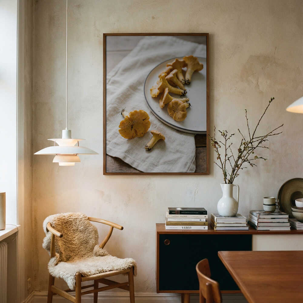 Chanterelle Mushrooms Poster