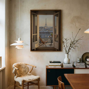 Parisian Balcony View Poster