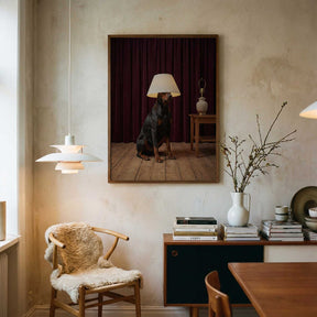 The Doberman Lamp Poster