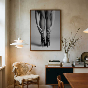 High Heels and Fishnet Stockings Poster