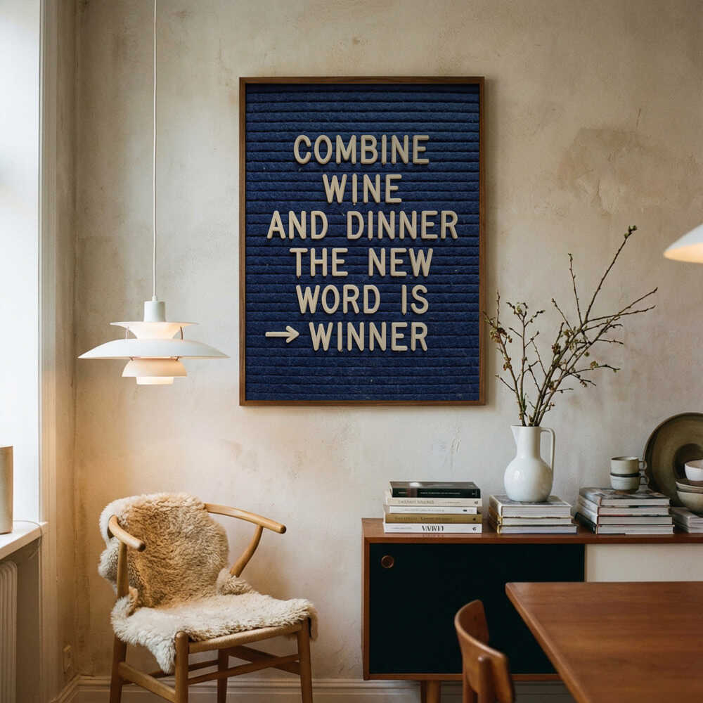 Combine Wine and Dinner Poster