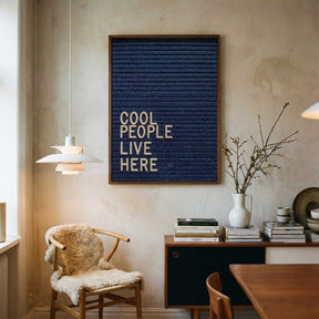 Cool People Live Here Letter Board Poster