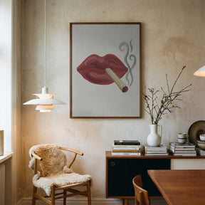 Smoking Lips Poster
