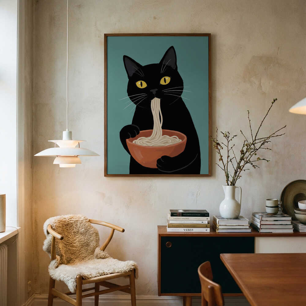 Noodle Cat No 2 Poster