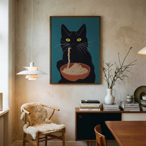 Noodle Cat No 3 Poster