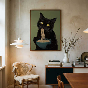 Noodle Cat No 4 Poster