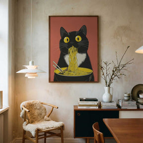 Noodle Cat No 6 Poster