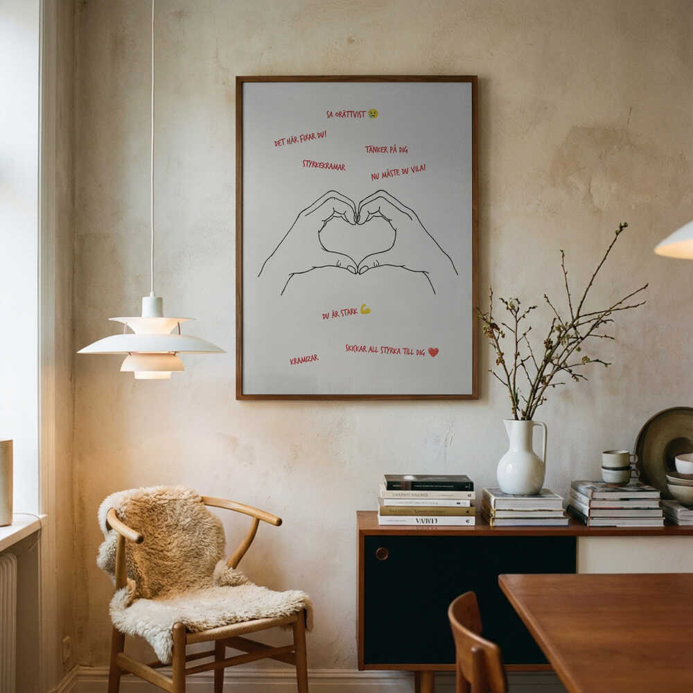 Handhjärta &amp; styrkekramar Poster
