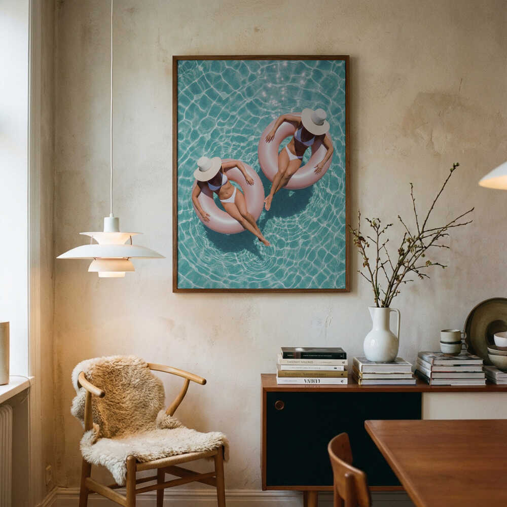 Floating In the Pool Poster