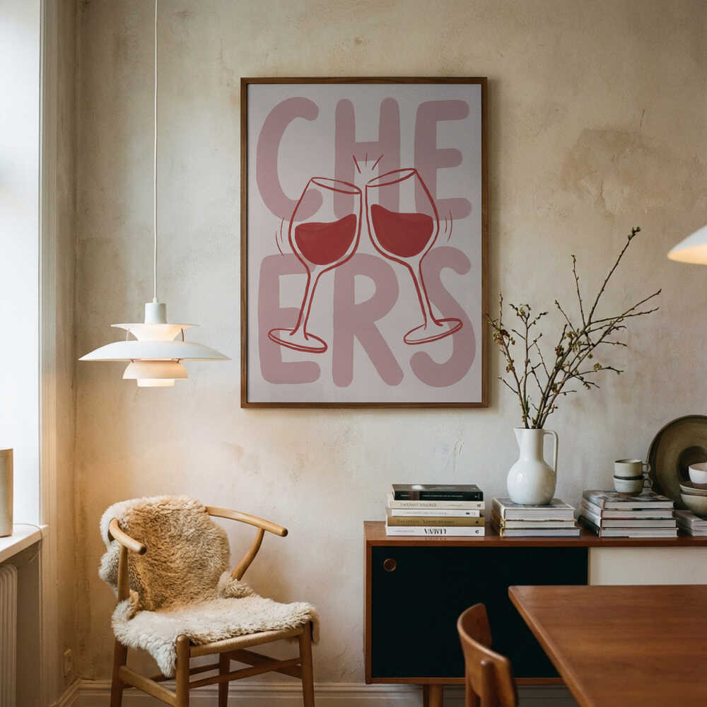 Cheers In Pink Poster