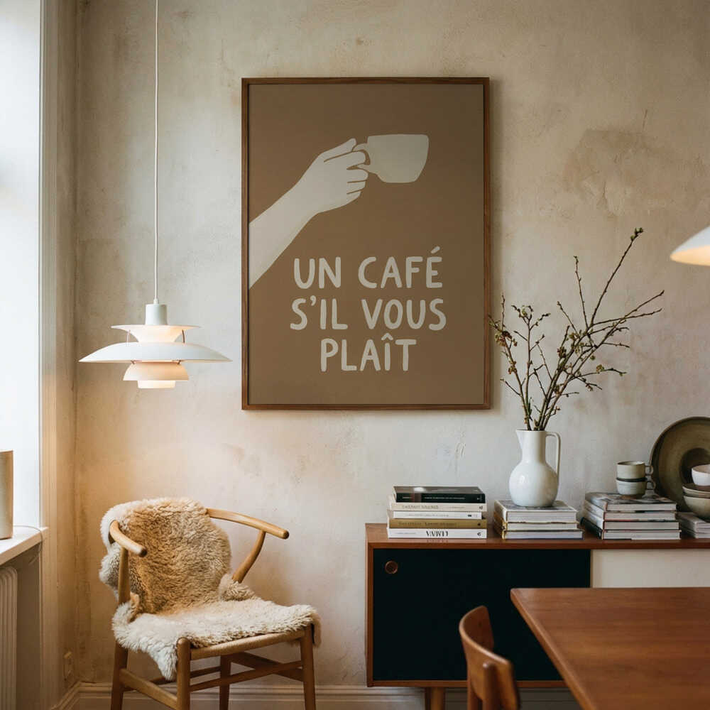 Un Café S'il Vous Plait Poster