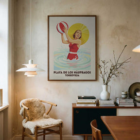 Retro Beach Ball Fun Poster