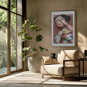 Paper Portrait Blossom Poster