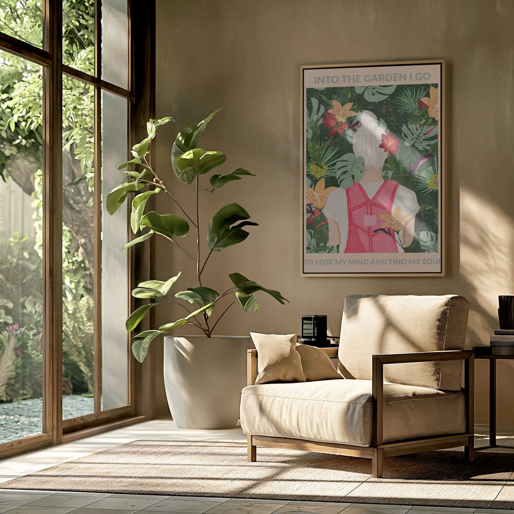 Into the Garden (grey) Poster