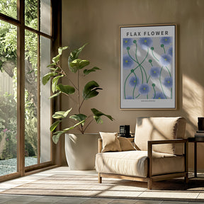 Flax flower - National flower of Ireland Poster