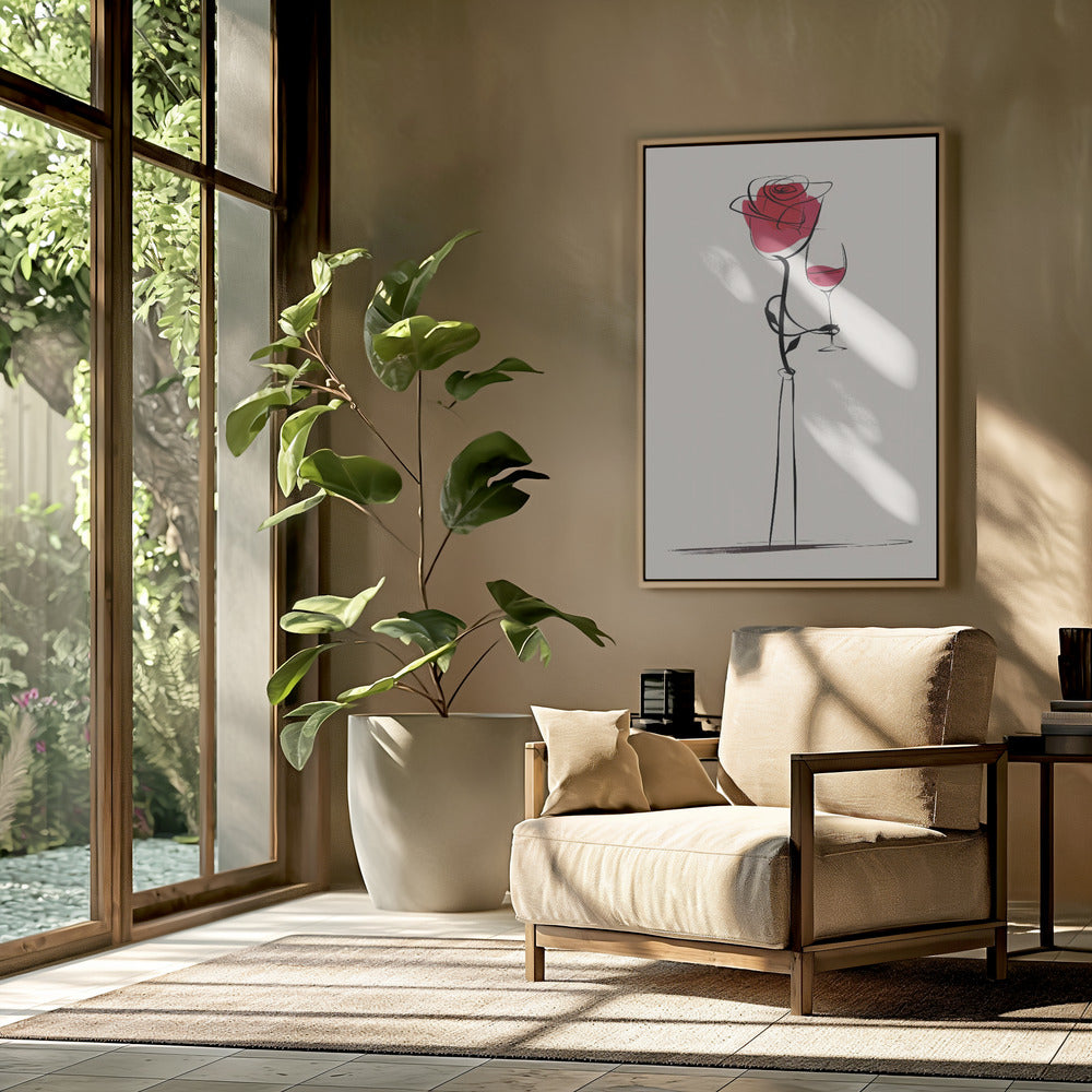 Wine Rose Poster