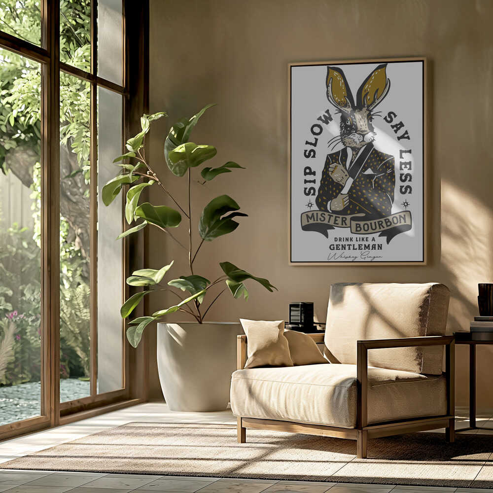 Mister Bourbon Jackalope In Smoking Jacket Poster