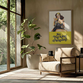 So Fucking Pleasant Art Deco Pinup Girl Poster