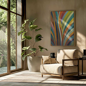 Dancing Stripes In Color Poster