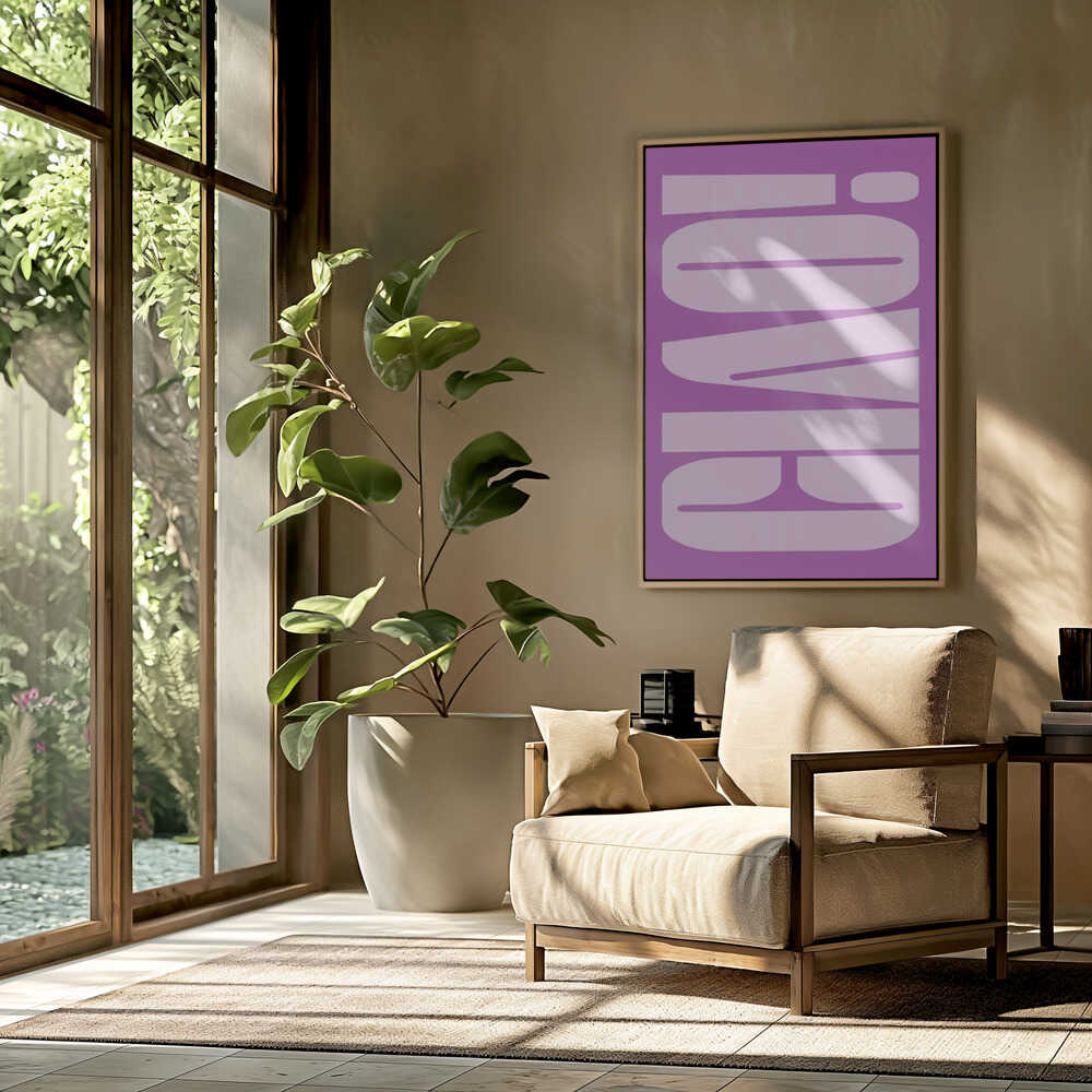Bold Purple Typework Poster